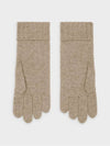 Triomphe Cable Knit Cashmere Gloves Light Taupe - CELINE - BALAAN 3