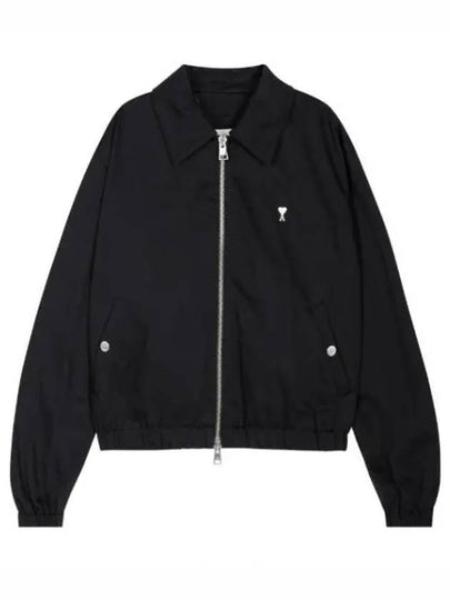 De Coeur Logo Zip-up Jacket Jacket Black - AMI - BALAAN 2