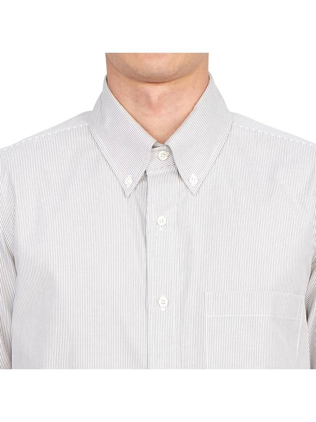 Men's Pincode Armband Short Sleeve Shirt Grey - THOM BROWNE - BALAAN 7