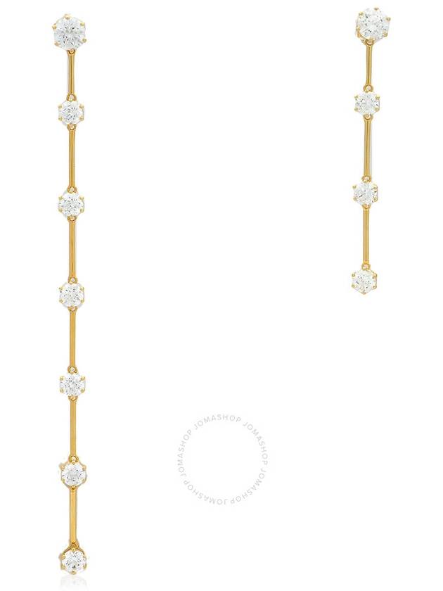 Congrella Asymmetric Drop Earrings Gold - SWAROVSKI - BALAAN 3