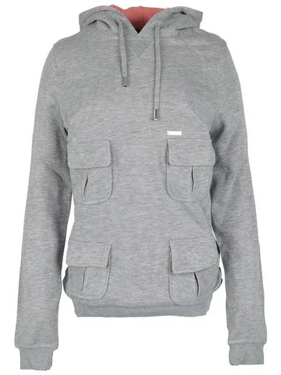 12th Anniversary Women's Pocket Cotton Hoodie Gray 75GP0218 - DSQUARED2 - BALAAN 2