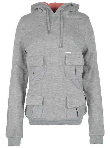 12th Anniversary Women's Pocket Cotton Hoodie Gray 75GP0218 - DSQUARED2 - BALAAN 1