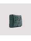 Cassette Intrecciato Small Leather Cross Bag Raintree - BOTTEGA VENETA - BALAAN 4