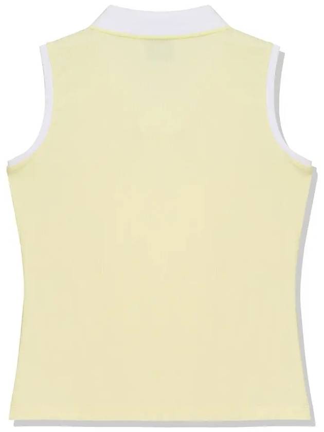 Ribbed collar color matching sleeveless LEMON - 20THHOLE - BALAAN 3