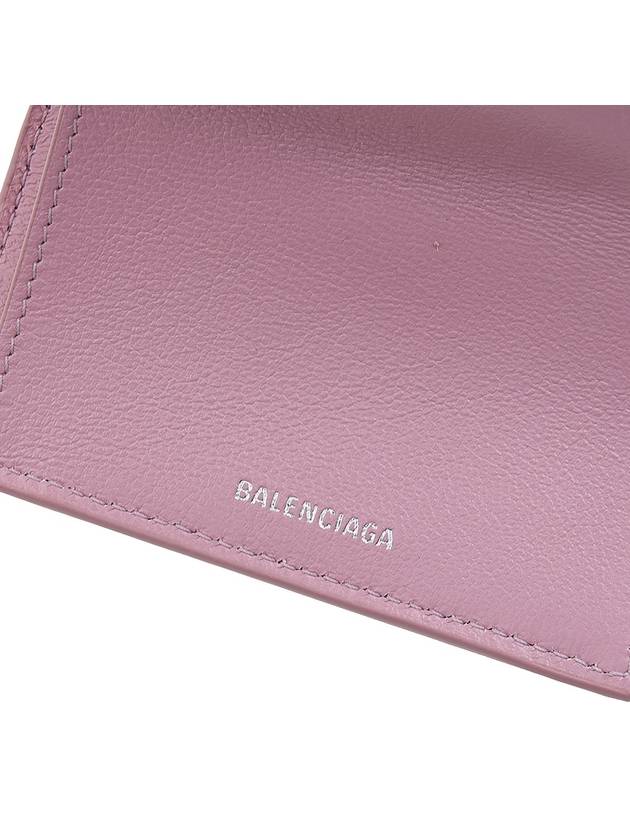 Logo Tripold Leather Half-Wallet Pink - BALENCIAGA - BALAAN 9