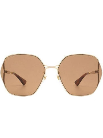 Eyewear Square Sunglasses Brown - GUCCI - BALAAN.