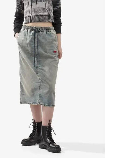 De-Oren-Jogg Denim H-Line Skirt Grey - DIESEL - BALAAN 2