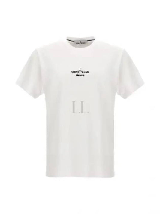 Archivio Cotton Short Sleeve T Shirt White - STONE ISLAND - BALAAN 2