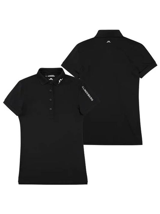 Women's Tour Tech Golf Polo Black - J.LINDEBERG - BALAAN 2