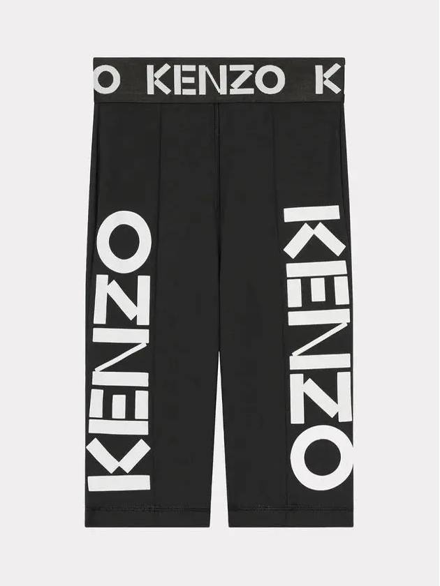 Women's Cycling Logo Print Shorts Black - KENZO - BALAAN 3