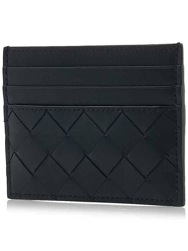 Intrecciato Leather Card Wallet Black - BOTTEGA VENETA - BALAAN 3