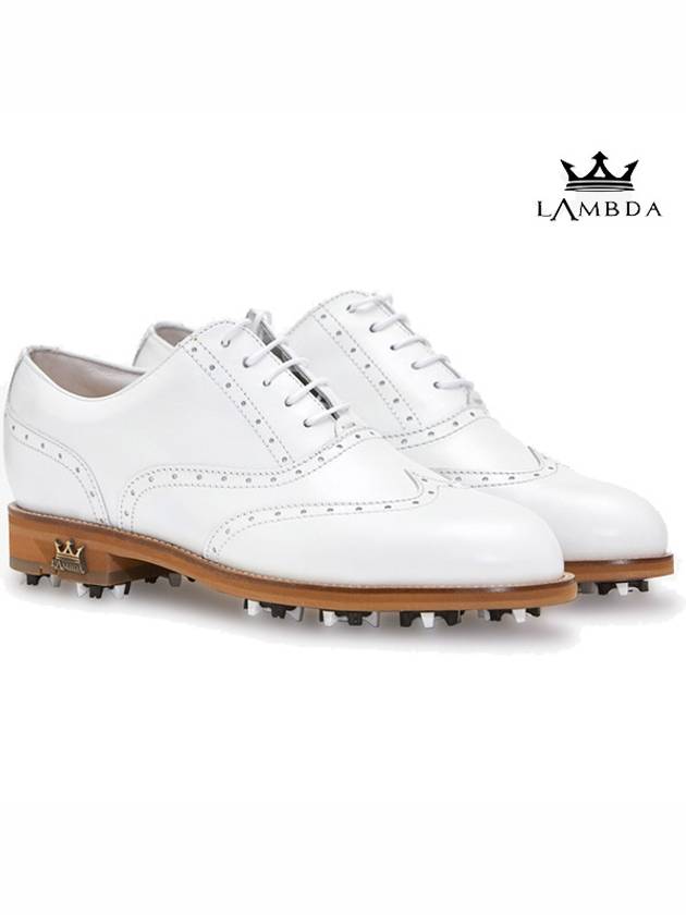 Lambda Classic Golf Shoes Monza V5 All White - LAMBDA - BALAAN 3