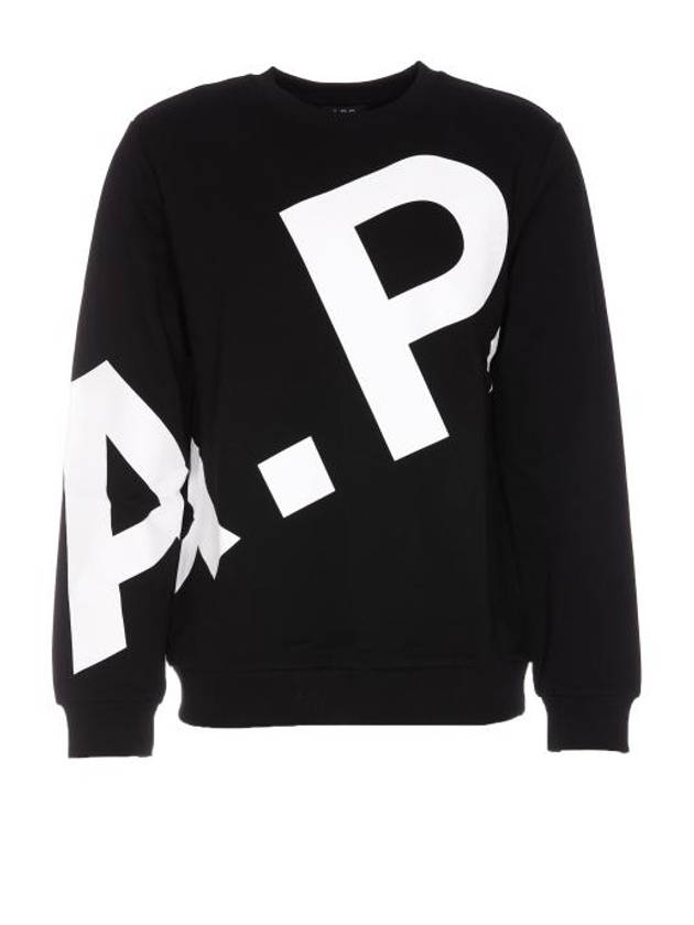 Cory Big Logo Cotton Sweatshirt Black - A.P.C. - BALAAN 2