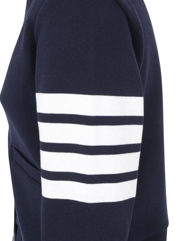 4-Bar Loopback Jersey Cardigan Navy - THOM BROWNE - BALAAN 4