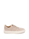 Embossed Logo Grained Leather Low Top Sneakers Light Grey - TOD'S - BALAAN 1