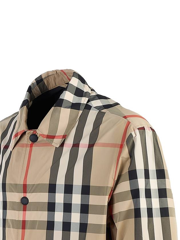 Check Nylon Jacket Beige - BURBERRY - BALAAN 6