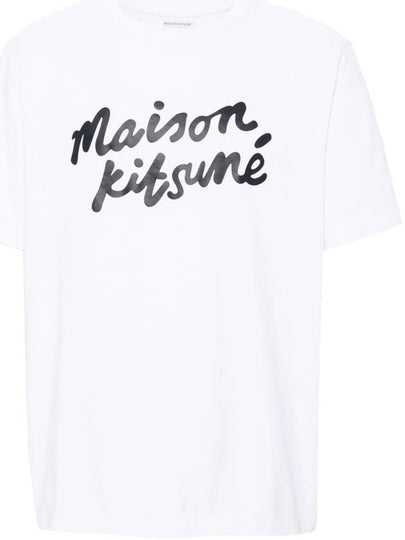 Handwriting Comfort Short Sleeve T-Shirt White - MAISON KITSUNE - BALAAN 2