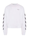 Diag Helvetica Over Brushed Long Sleeve Sweatshirt - OFF WHITE - BALAAN 1