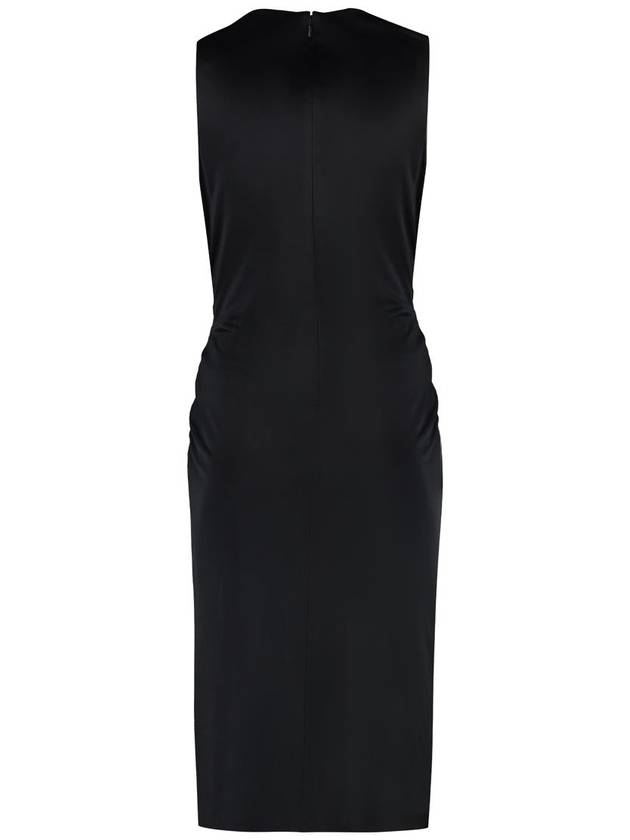 Women's Jersey Draped Midi Dress Black - VERSACE - BALAAN 3