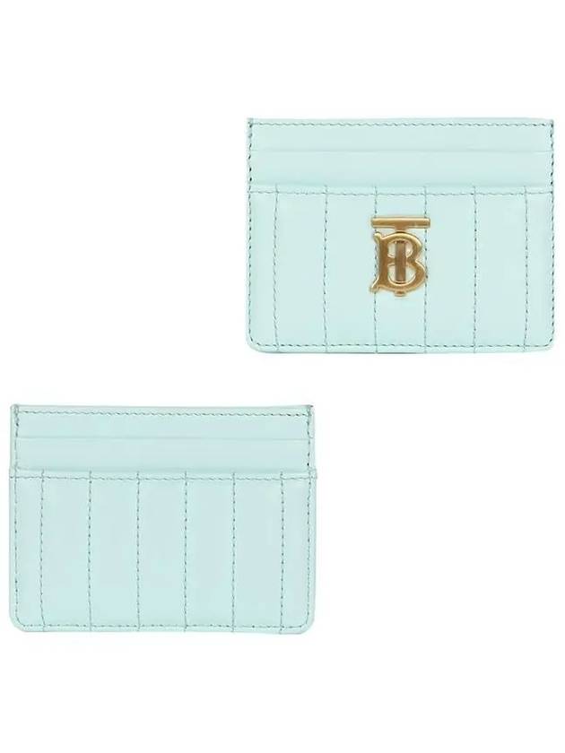 Laura Quilted Leather Card Wallet Cool Mint - BURBERRY - BALAAN 2