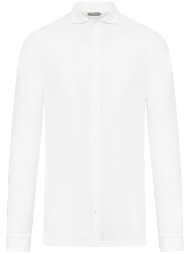 Men's Cotton Long Sleeve Shirt White - ZANONE - BALAAN 2