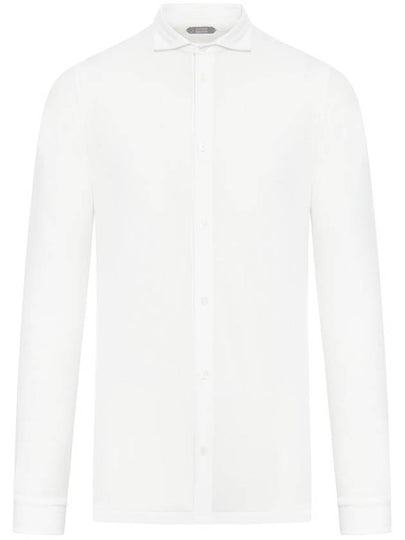 Men's Cotton Long Sleeve Shirt White - ZANONE - BALAAN 2