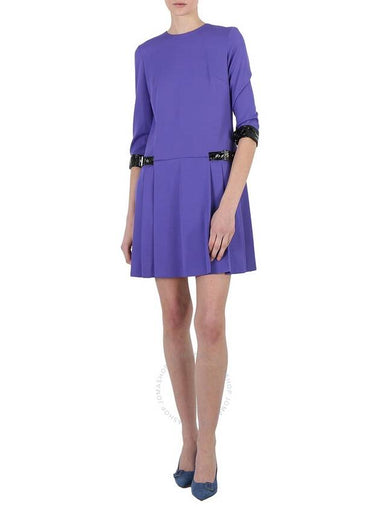 Women s Short Midi Dress Moschino Ladies Purple Long Sleeve Brand Size 36 US 2 - MOSCHINO - BALAAN 1