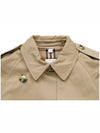 Short Gabardine Trench Coat Honey - BURBERRY - BALAAN 4