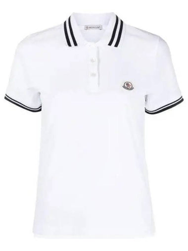 8A00009 84720 Logo patch short sleeve polo t shirt 8A000 270566 1027154 - MONCLER - BALAAN 1