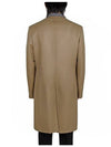 Stitched Collarless Wool Single Coat Beige - MAISON MARGIELA - BALAAN.