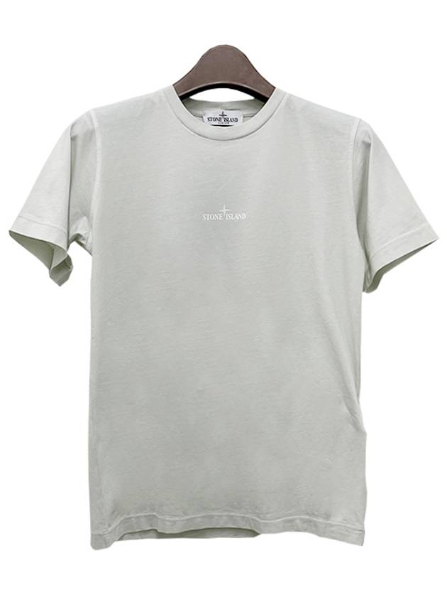 Kids Logo DROP SHOT ONE Print Short Sleeve T shirt 8 Pearl Gray 781621053 V0061 - STONE ISLAND - BALAAN 1