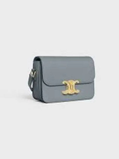 Classique Triomphe Shiny Calfskin Shoulder Bag Blue Grey - CELINE - BALAAN 2