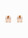 Mini Pop-Ache H Rose Gold Earrings Pink - HERMES - BALAAN 3
