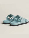 Extra Leather Sandals Blue - HERMES - BALAAN 4