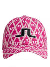 Women's Arlene Embroidered Logo Ball Cap Geo Fuchsia Purple - J.LINDEBERG - BALAAN 2