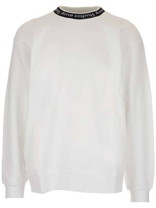 Fulton Rib Sweatshirt Optic White - ACNE STUDIOS - BALAAN 1