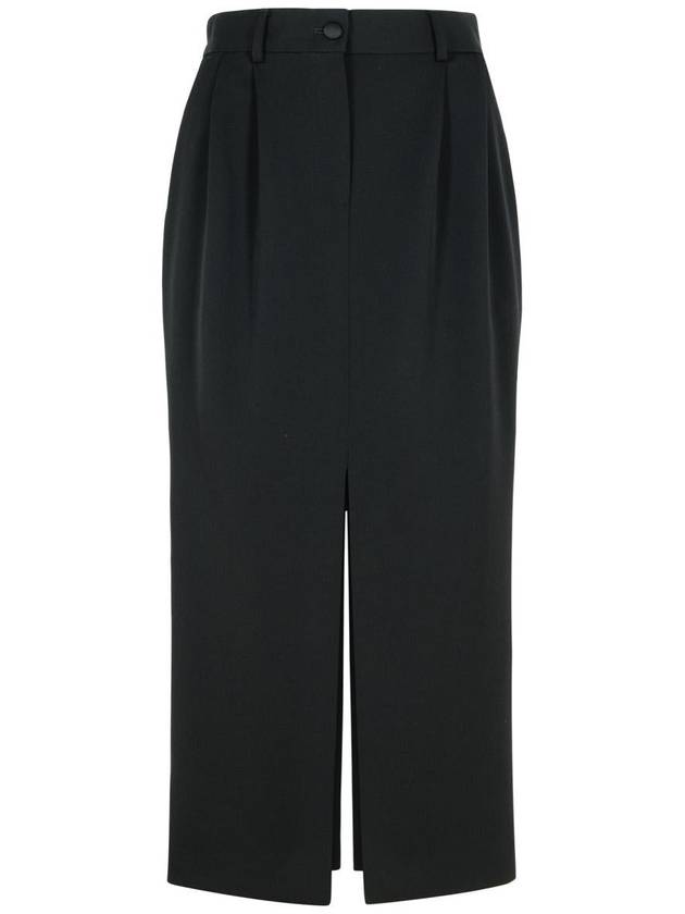 Long Yuet Tuxedo Style Pencil Skirt Black - DOLCE&GABBANA - BALAAN 2