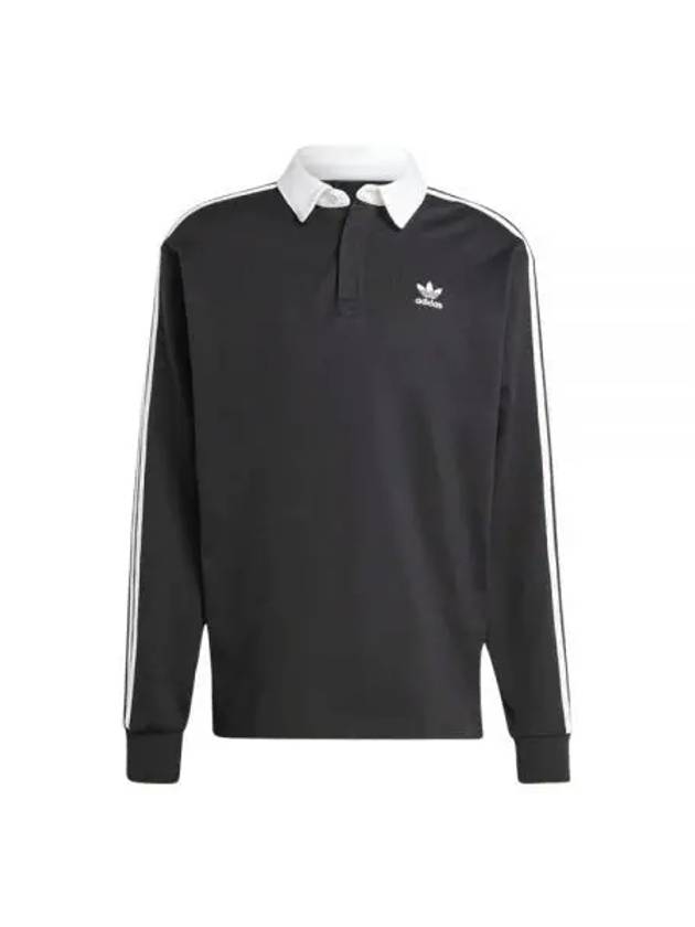 Adicolor Rugby Polo Shirt Black KR - ADIDAS - BALAAN 1