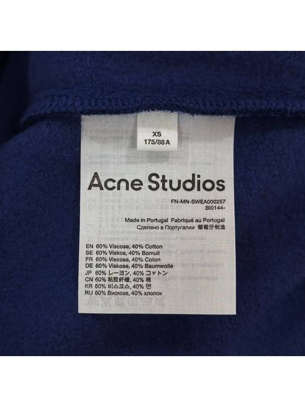 XS Men s Full Tone Neck Logo Overfit Sweatshirt Navy - ACNE STUDIOS - BALAAN 7