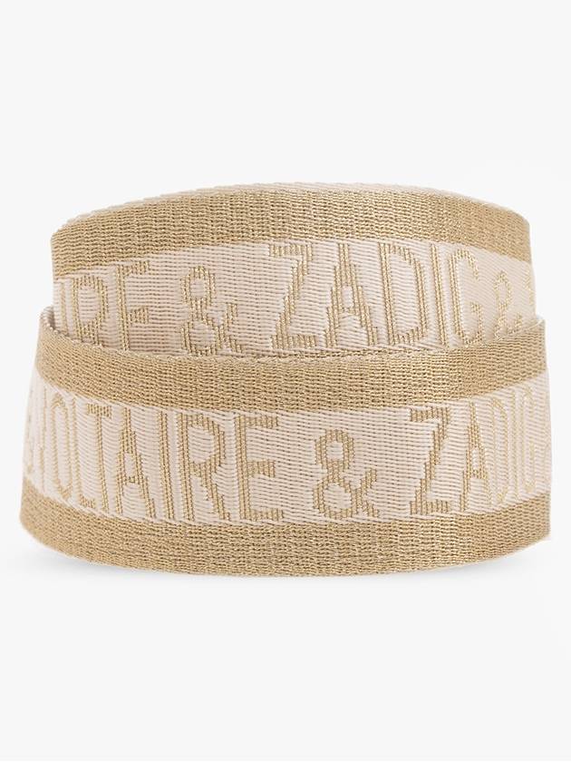 logo pattern bag strap beige - ZADIG & VOLTAIRE - BALAAN 4