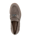 Seal Plaque Suede Loafers Brown - ALEXANDER MCQUEEN - BALAAN 4