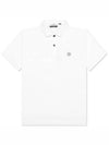 Compass Patch Short Sleeve Polo Shirt White - STONE ISLAND - BALAAN 2