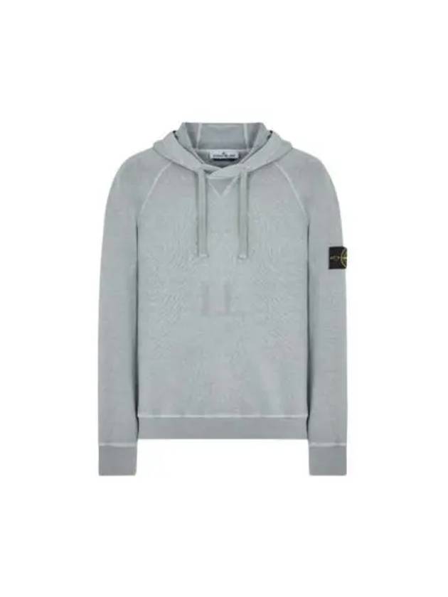 Men's Waffen Patch OLD Treatment Cotton Hoodie Sky Blue - STONE ISLAND - BALAAN 2