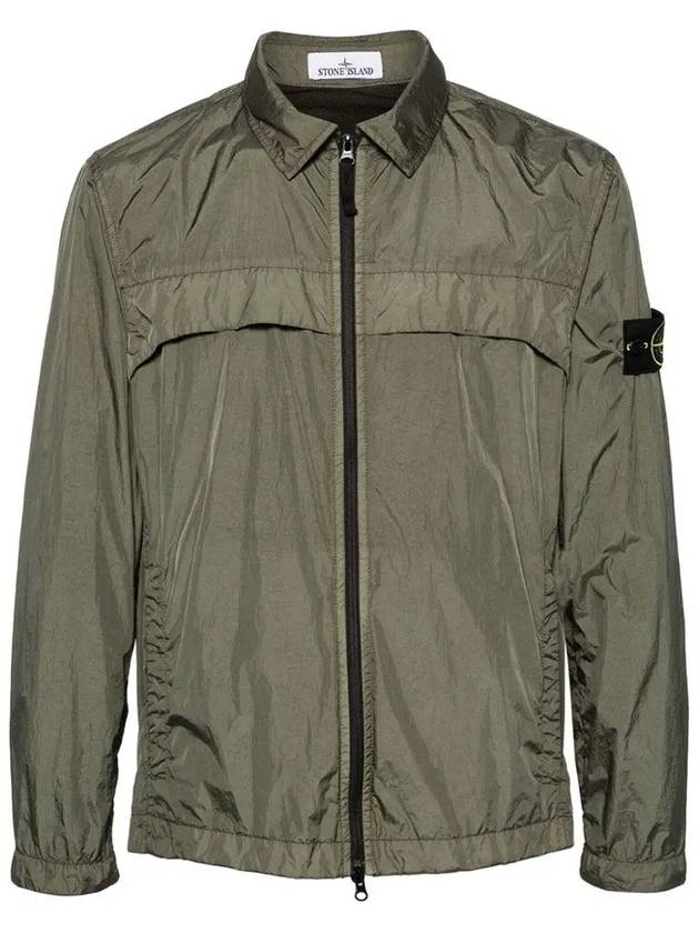 Garment Dyed Crinkle Reps R-NY Jacket Musk Green - STONE ISLAND - BALAAN 2