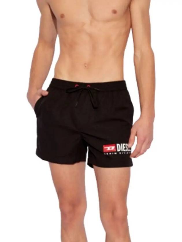 Logo Print Swim Shorts Black - DIESEL - BALAAN 3