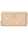 GG Matelassé Zip Around Leather Long Wallet Pink Sand - GUCCI - BALAAN 2