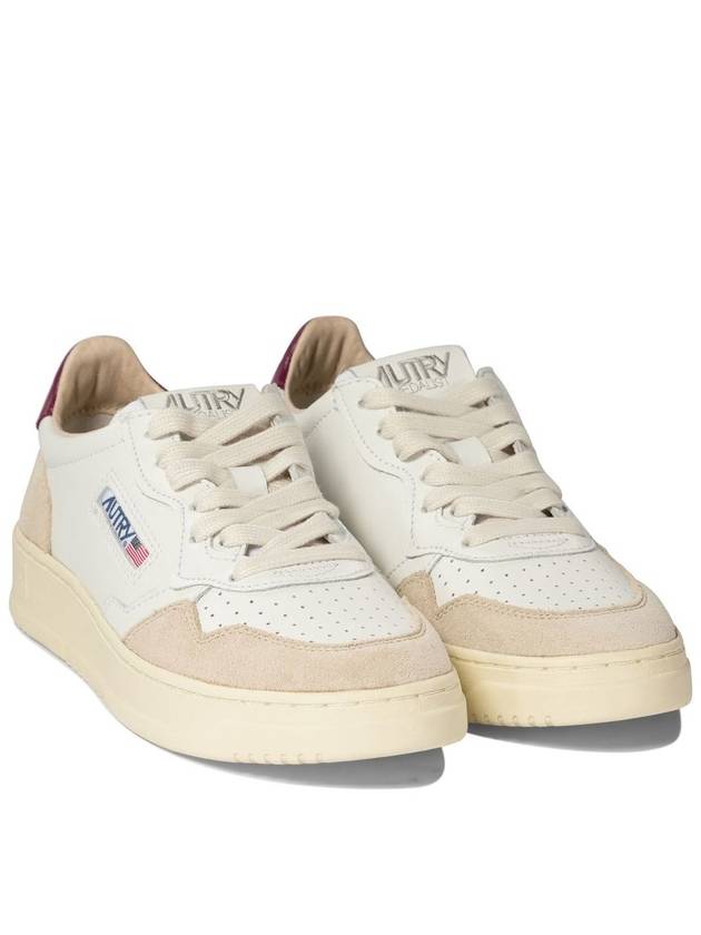 Medalist leather low top sneakers white fuchsia - AUTRY - BALAAN 3