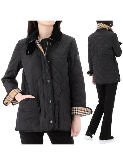 Diamond Quilted Thermoregulated Barn Jacket Black - BURBERRY - BALAAN 2