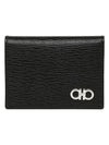 Gancini Credit Card Wallet Black - SALVATORE FERRAGAMO - BALAAN 3