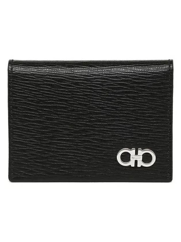 Gancini Card Wallet Black - SALVATORE FERRAGAMO - BALAAN 2